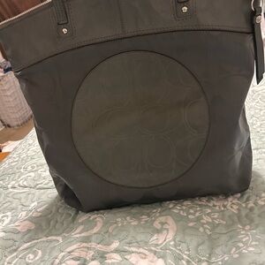 Elegant Charcoal grey Coach Large Tote Bag